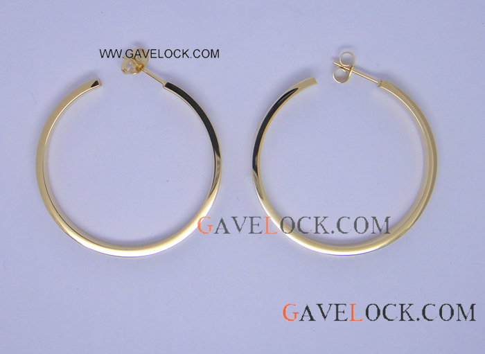 Cartier Earring - Large Cartier Hoop Earrings Replica Yellow Gold - Cartier Jewelry